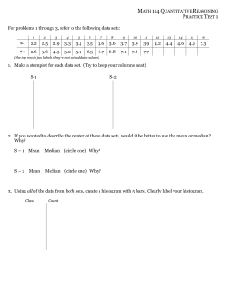 MATH 114 QUANTITATIVE REASONING