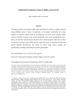 Financial Development, Property Rights, and Growth