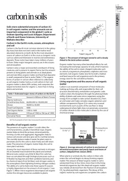 carbon in soils - Research Commons