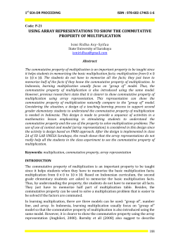 USING ARRAY REPRESENTATIONS TO SHOW THE - e