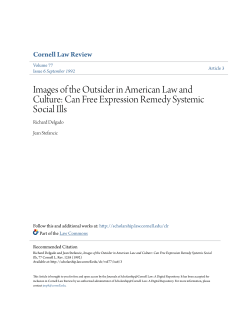 Images of the Outsider in American Law and Culture: Can Free
