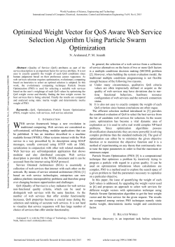 Optimized Weight Vector for QoS Aware Web Service Selection