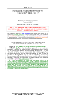 *PROPOSED AMENDMENT TO AB17* PROPOSED AMENDMENT