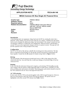 APPLICATION NOTE FECA-AN-146 MEGA Common DC Bus Single