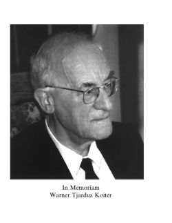 Prof. Warner Tjardus Koiter