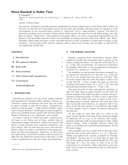 Moon-Baseball in Bullet-Time