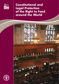 Constitutional and Legal Protection of the Right to Food around the