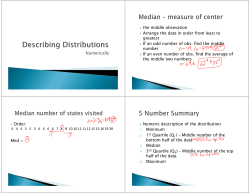 Numerically the middle obsevation Arrange the data in order from