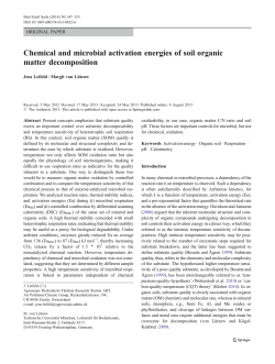 Chemical and microbial activation energies of soil organic matter