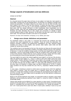 Design aspects of breakwaters and sea defences