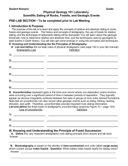 Geologic Dating Lab - geoscirocks home page