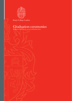 January 2016 Barbican graduation programme