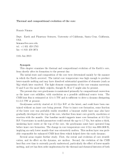 Thermal and compositional evolution of the core Francis Nimmo