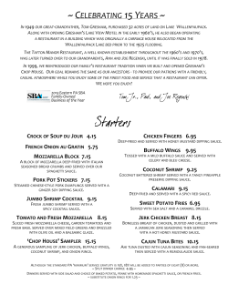 celebrating 15 years - Gresham`s Chop House
