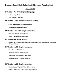 AICE Summer Reading 2013 - St Lucie County School Sites