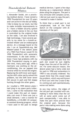 Thunderbird Detent Plates - Vintage Thunderbird Club International