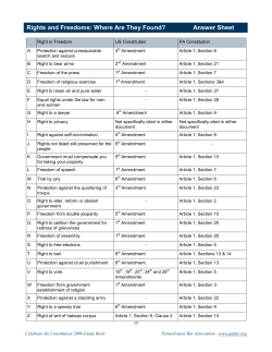 Rights and Freedoms: Where Are They Found?