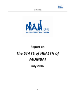 The STATE of HEALTH of MUMBAI