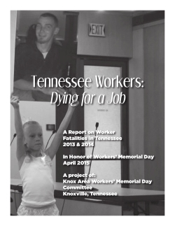 Tennessee Workers: Dying for a Job
