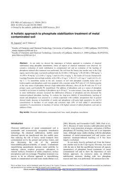 A holistic approach to phosphate stabilization treatment of metal