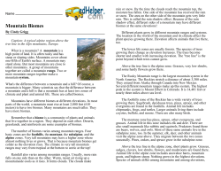 Mountain Biomes - The Babb Team!