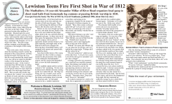Lewiston Teens Fire First Shot in War of 1812