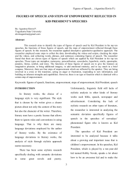 FIGURES OF SPEECH AND STEPS OF EMPOWERMENT