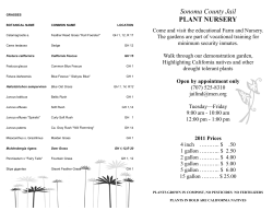 Plant list for Jail Industires Plant Sale
