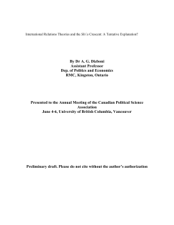 Dr Ali G - Canadian Political Science Association