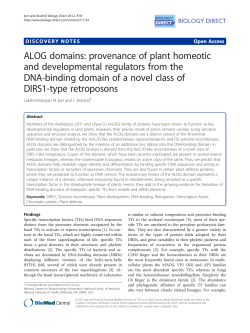ALOG domains: provenance of plant homeotic and