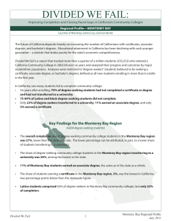 DIVIDED WE FAIL: - The Campaign for College Opportunity