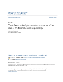 The influence of religion on science: the case of the idea of