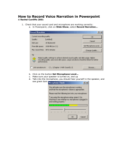 How to Record Voice Narration in Powerpoint