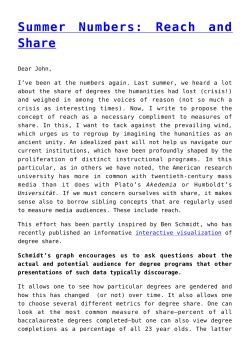 Summer Numbers: Reach and Share