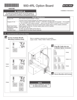 1 MB 1st Dec 2014 Schlage electronic 900-4RL Option Board-ii
