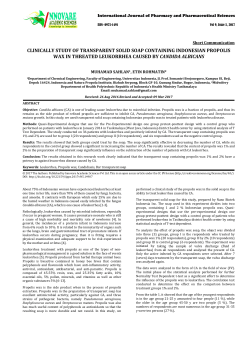 clinically study of transparent solid soap containing indonesian