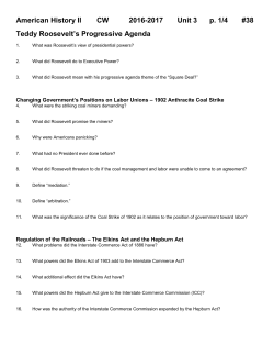 38cw-Theodore Roosevelt`s Progressive Agenda