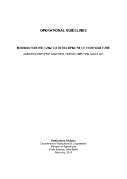 MIDH Operational Guidelines - National Centre for Cold