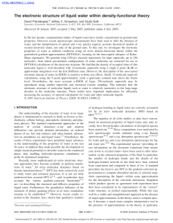 The electronic structure of liquid water within density