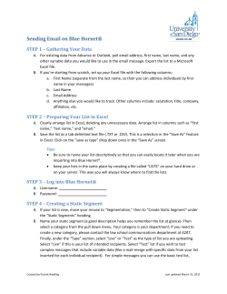BlueHornet Manual - University of San Diego