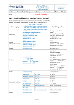 Hard - Anodizing - GLEICH Aluminium