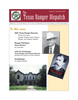 Lead the company - Texas Ranger Hall of Fame and Museum
