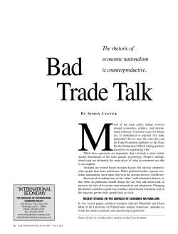 The rhetoric of economic nationalism is counterproductive.