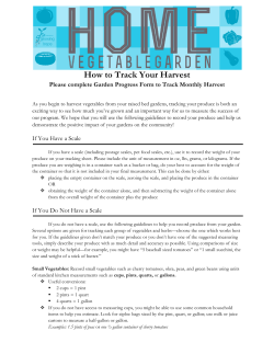 How to Track Your Harvest