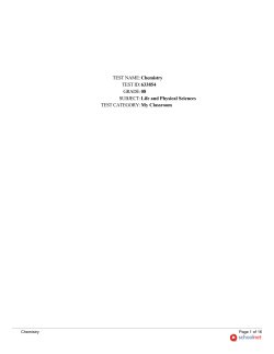 Chemistry Practice Test