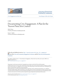 Documenting Civic Engagement: A Plan for the Tucson Pima Arts