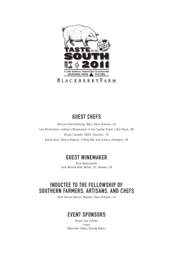 guest chefs guest winemaker inductee to the fellowship of southern