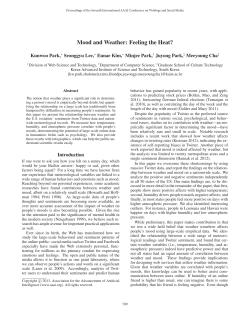 Mood and Weather: Feeling the Heat?