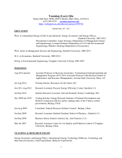 Curriculum Vitae - ASU People Search