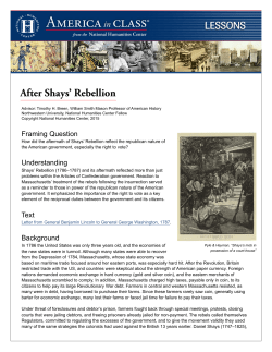 After Shays` Rebellion
